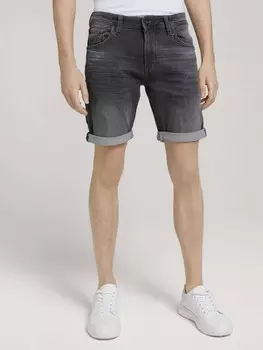 Regular fit sweat denim shorts