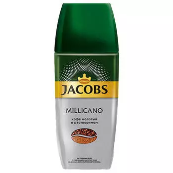 Акция 1+1 Кофе Jacobs милликано 95г молотый в растворимом ст/б