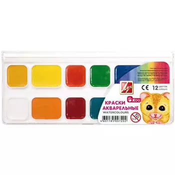 Акварель 12цв луч зоо б/кисти 75481