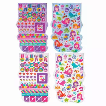 Альбом Юнландия со сверкающими наклейками русалки 4л 250шт наклеек 662697