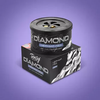 Ароматизатор Tensy банка консервная черный лед с пробником