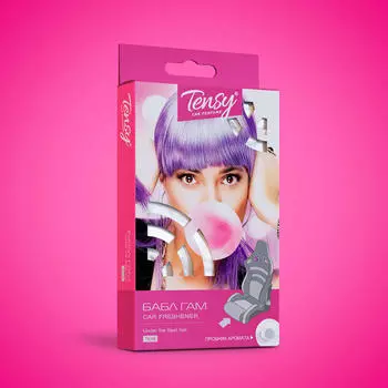 Ароматизатор Tensy под сидение бабл гам с пробником гель
