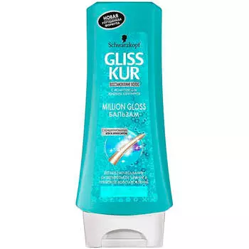 Бальзам для волос Gliss kur 200мл миллион глосс для тусклых волос
