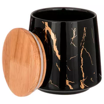 Банка д/сыпучих продуктов 550мл Lefard фэнтази черная 42-316