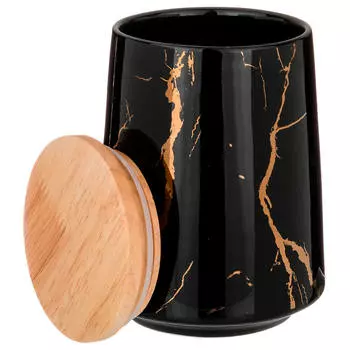 Банка д/сыпучих продуктов 650мл Lefard фэнтази черная 42-317