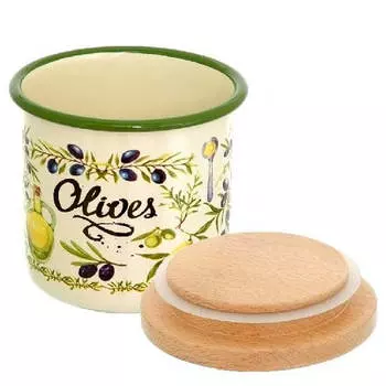 Банка для сыпучих продуктов 0,8л Метрот олива