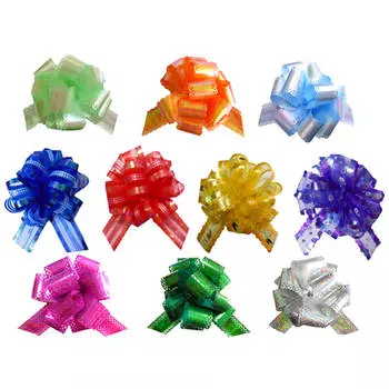 Бант-шар ажур-большой 5см голография СанВест