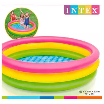 Бассейн Intex 147*33см радужный 57422