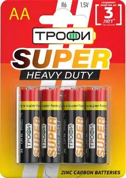 Батарейка трофи аа r6-4 bl