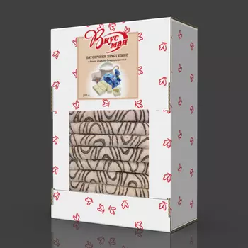 Батончики хрустящие вкус мая 500 г в белой глазури