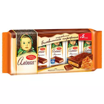 Бисквит Аленка вкус вареная сгущенка 200г Красный Октябрь