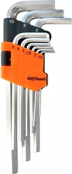Набор ключей шестигранных AV Steel 9 предметов