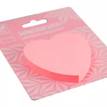 Блок записной Европа сердц 75*70мм 100л розовый