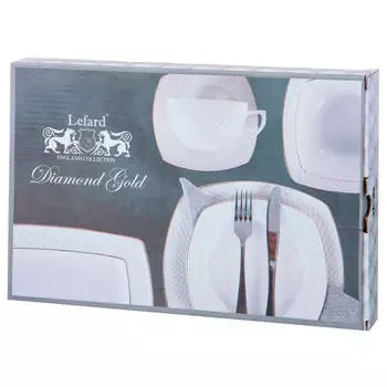 Блюдо 25,5см Lefard прямоугольное Диаманд Голд 359-761