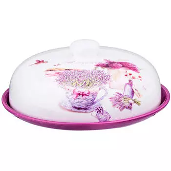 Блюдо д/блинов 23см Agness лавандовая весна крышка 358-1105