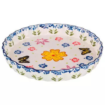 Блюдо для запекания Agness цветок 29*4см