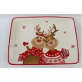 Блюдо сервировочное 22*30 см доломит сказочные олени n2520995