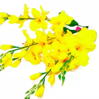 Букет искусственных цветов гладиолус 65см р83