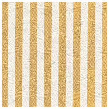 Салфетки Арт Букет 16шт 33*33см 3 слоя барокко золотые полосы