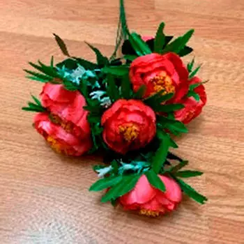 Букет искусственных цветов пионы 58см е48