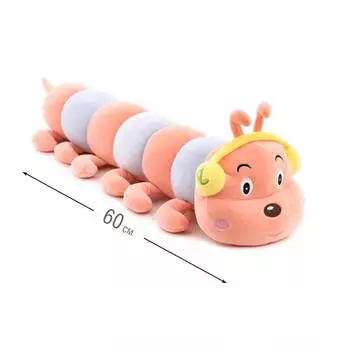Игрушка мягкая Хуада гусеница 60см розовый mg742