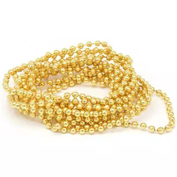 Бусы круглые д1,2см дл2,7м золото p2/9-12r