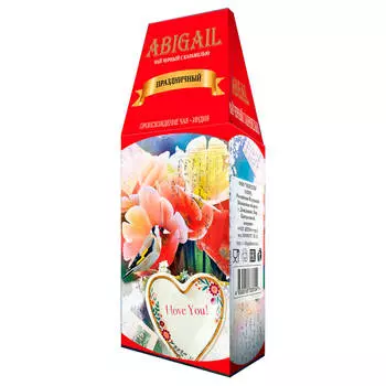 Чай абигель 85г черный с карамелью домик красный