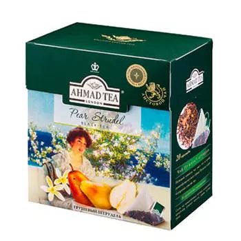 Чай Ahmad 20пак*1,8г черный грушевый штрудель пирамидки