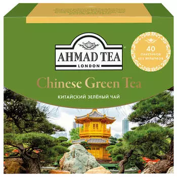 Чай Ahmad Tea 40пак*1,8г зеленый ский №1584
