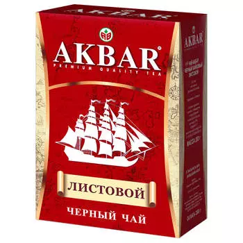 Чай Akbar 200г черный корабль