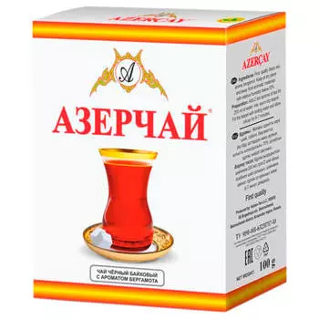Чай Азерчай 100г черный с бергамотом