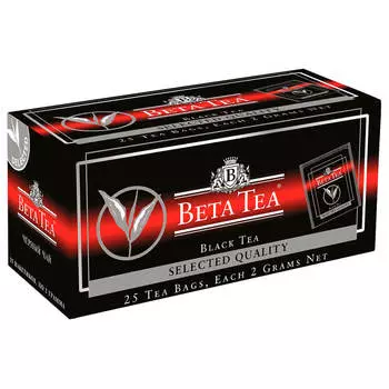 Чай бета 25пак*2г черный
