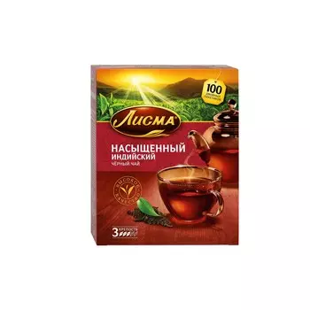 Чай Лисма 100 пак*2 г насыщенный черный