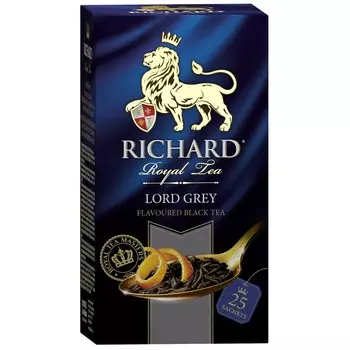 Чай чёрный Richard Royal Classic LORD GREY байховый цейлонский с ароматом бергамота и лимона и цедро