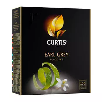 Чай CURTIS черный байховый цейлонский с ароматом бергамота Earl Grey 100x2г 200г