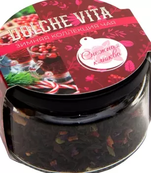 Чай дольче вита 50 г черный снежная клюква ст/б