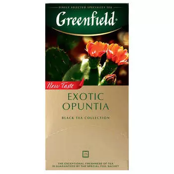 Чай Greenfield 25 пак*1.5 г экзотик опунция черный