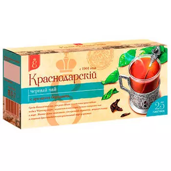 Чай краснодарский 25 пак*1.7 г черный с бергамотом