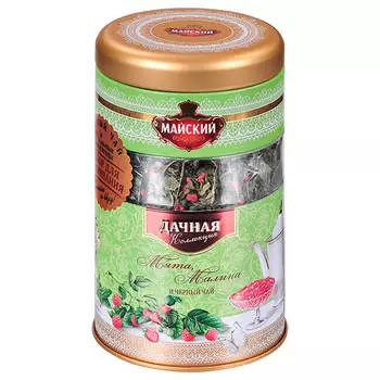 Чай майский 80г дачная коллекция мята-малина ж/б