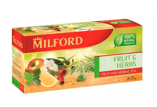 Чай Milford фрукты и травы 20 пакетиков по 1,75г