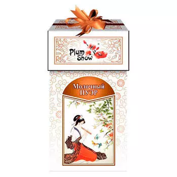 Чай плум сноу 100 г молочный пуэр черный