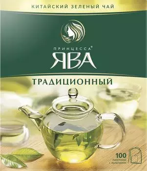 Чай принцесса ява 100 пак зеленый традиционный