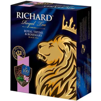 Чай Richард 100пак*2г королевский чабрец и розмарин чёрный
