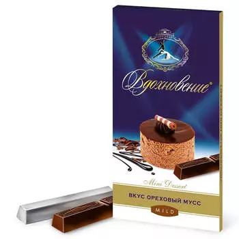 Шоколад вдохновение 100 г мини десерт ореховый мусс бабаевский