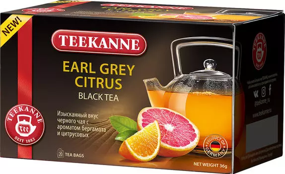 Чай тиканне 20 пак*1.8 г эрл грей черный