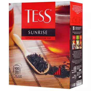 Чай TESS 100пак*1,8г санрайз черный