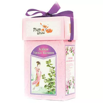 Чай зеленый Plum Snow зеленая улитка с жасмином 100г