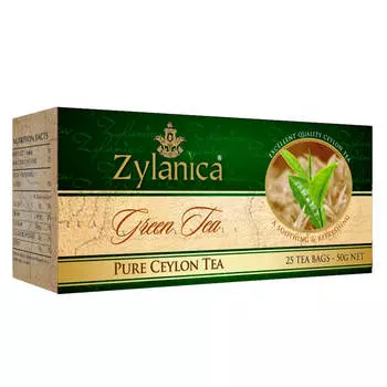 Чай зеленый Zylanica премиум 25 пакетиков по 2г