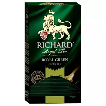 Чай зелёный Richard Royal Classic ROYAL GREEN байховый ский высший сорт в пакетиках 25шт по 2г