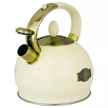 Чайник 3л Agness со свистком желтый термоаккумулирующее индукционное дно 937-830